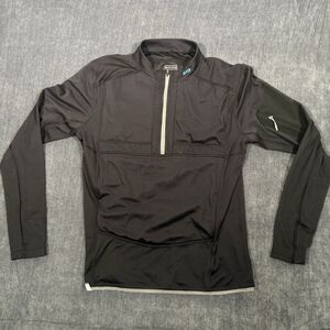 OROS Solarcore Explorer Quarter Zip Pullover Jacket Mens Medium Black Outdoor